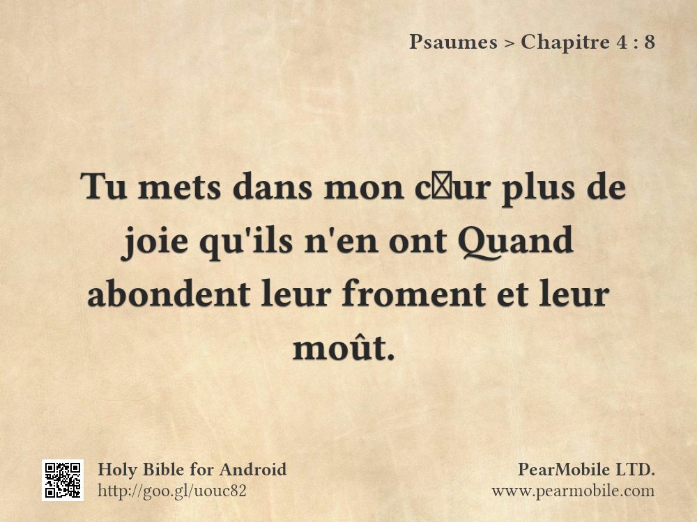 Psaumes, Chapitre 4:8